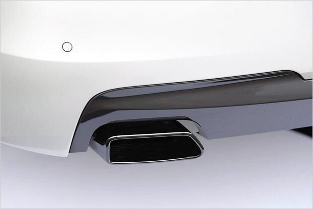 Design-Detail: Die trapezförmigen Endrohre sind bei BMW neu